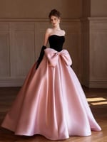 فستان فيونكة وردي