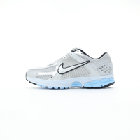 Nike Vomero 5 shoe silver with blue outsole unisex