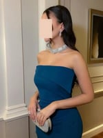 فستان بترولي ازرق