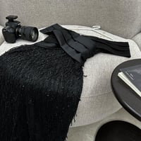 فستان الشبك اسود فخم للسهرات