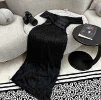 فستان الشبك اسود فخم للسهرات