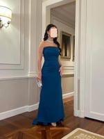 فستان بترولي ازرق