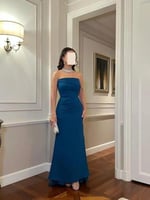 فستان بترولي ازرق