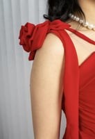 فستان احمر ناعم انييق