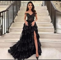 فستان سهرة اسود راقي