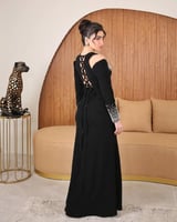 فستان سهرة ناعم بالون البرغندي