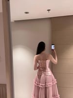 فستان سهره تطريز يدوي تل طبقات