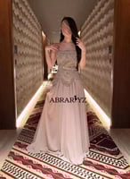 فستان سهره طويل تطريز يدوي