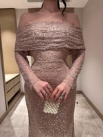 فستان سهره دانتيل خرز لولو