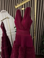 فستان سهرة منفوش راقي