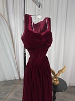 فستان سهرة جوخ شتوي كورسيه