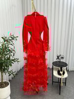 فستان سهره تول ورد ليزر