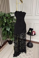 فستان سهرة ناعم اوف شولدر