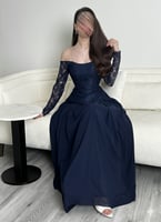 فستان سهره دانتيل كسرات شيفون