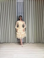 فستان العيد ناعم ميدي طبقات كرنكل