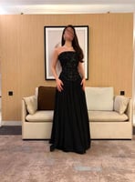 فستان سهره شيفون فصوص يدوي