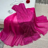 فستان سهرة خرز بذيل من الخلف ب 4 الوان