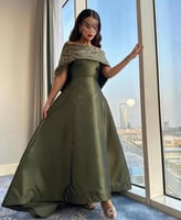 فستان سهره بالون الزيتي ميكادو