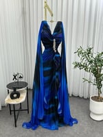 فستان سهره شيفون مموج لمعه