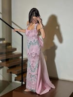 فستان سهرة باربي خرز ذيل اورجنزا