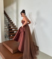 فستان سهره طويل تطريز يدوي