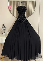 فستان سهره شيفون فصوص يدوي