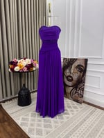 فستان سهره شيفون تطريز يدوي