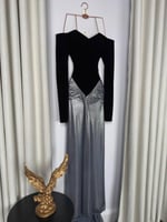 فستان سهرة بناعم جوخ اطلس ناعم