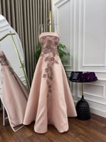 فستان سهره ميكادو تطريز مورد