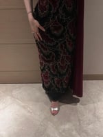 فستان سهره عودي قطيفه تطريز راقي