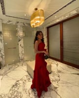 فستان سهرة بوردة