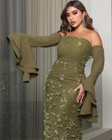 فستان سهره ورد بارزه ب 3 الوان