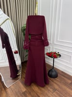 فستان سهره كلفه مطرزه وورد