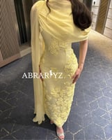 فستان سهرة ذيل شيفون