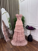 فستان سهره تطرير كلوش تل طبقات