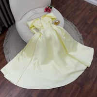 فستان سهرة ليموني طويل