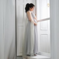 فستان سهرة رقي حوامل شيفون ناعم