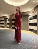 فستان سهره طويل بقصه ضيقه