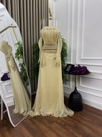 فستان سهره شيفون تطريز يدوي