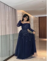 فستان سهره تل تطريز يدوي