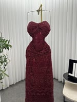 فستان سهره تل خرز كسرات دانتيل كورسيه