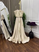 فستان سهره باربي تطريز بذيل من الخلف