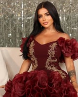 فستان سهره طويل مكرمش