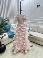 فستان سهره جازار ورد قص ليزر تطريز يدوي