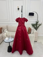 فستان مورد طويل-نبيتى