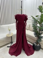 فستان سهرة ناعم طويل