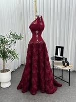 فستان سهره باربي تطريز ورد كلوش