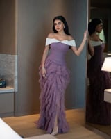 فستان سهره كريب باربي تل تطريز يدوي