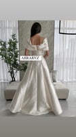فستان سهره طويل ورد بارز