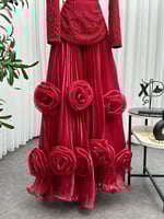 فستان سهره اورجنزا كريب تطريز شك لونين